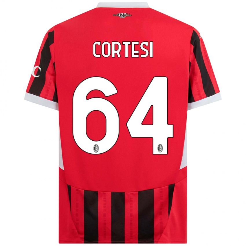 Bambino Maglia Selena Cortesi #64 Rosso Nero Kit Gara Home 2024/25 Maglietta