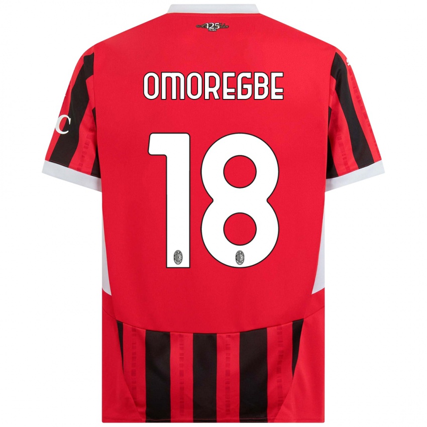 Bambino Maglia Bob Murphy Omoregbe #18 Rosso Nero Kit Gara Home 2024/25 Maglietta