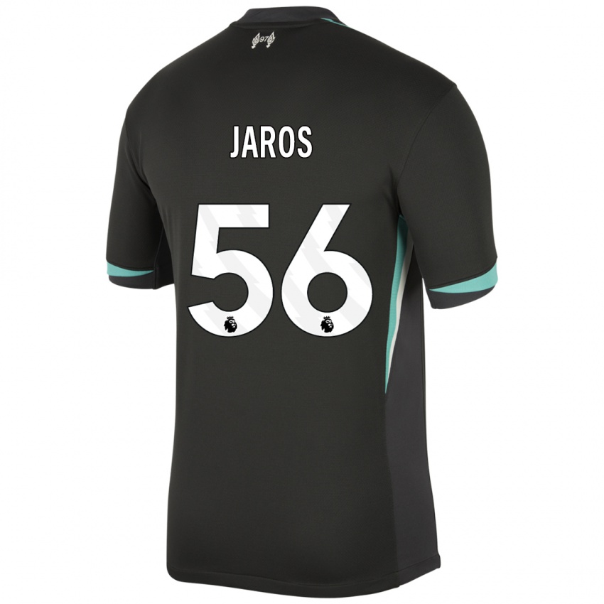 Bambino Maglia Vitezslav Jaros #56 Nero Antracite Bianco Kit Gara Away 2024/25 Maglietta