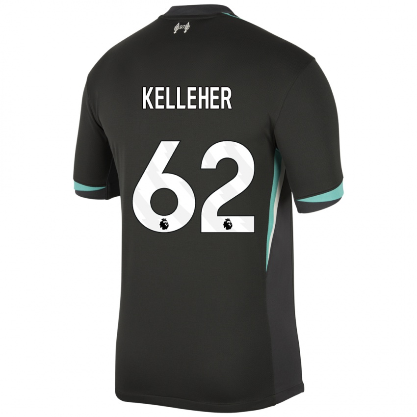 Bambino Maglia Caoimhin Kelleher #62 Nero Antracite Bianco Kit Gara Away 2024/25 Maglietta