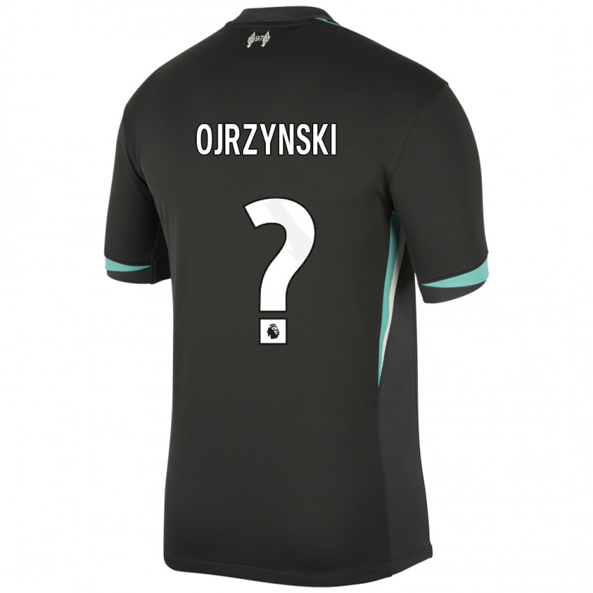 Bambino Maglia Jakub Ojrzynski #0 Nero Antracite Bianco Kit Gara Away 2024/25 Maglietta