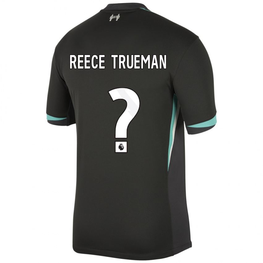 Bambino Maglia Reece Trueman #0 Nero Antracite Bianco Kit Gara Away 2024/25 Maglietta