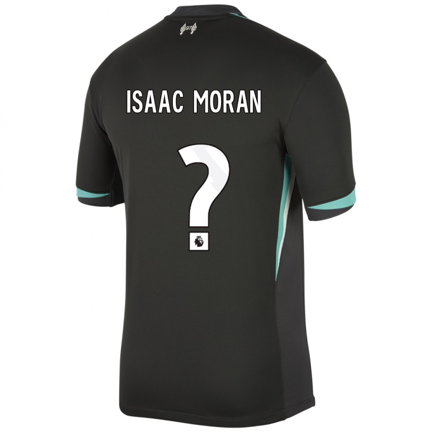 Bambino Maglia Isaac Moran #0 Nero Antracite Bianco Kit Gara Away 2024/25 Maglietta