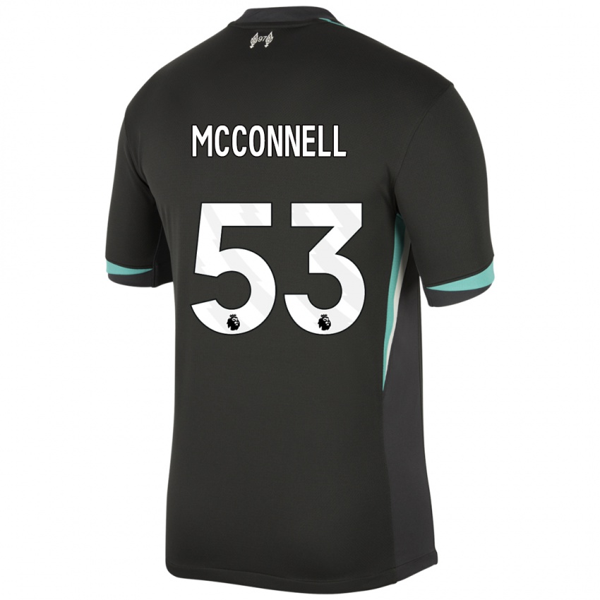 Bambino Maglia James Mcconnell #53 Nero Antracite Bianco Kit Gara Away 2024/25 Maglietta