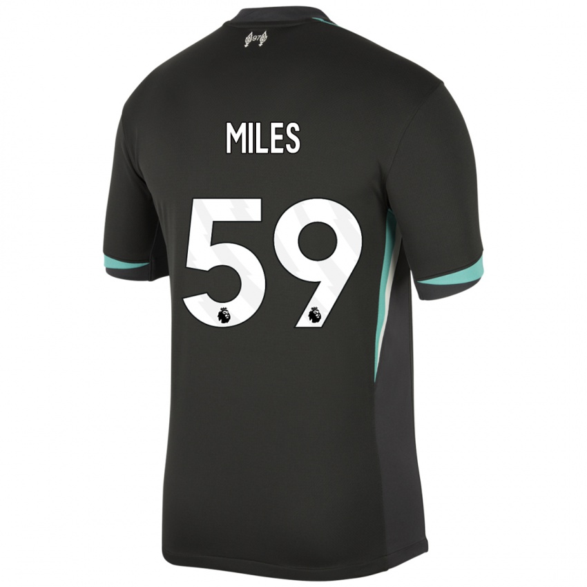 Bambino Maglia Terence Miles #59 Nero Antracite Bianco Kit Gara Away 2024/25 Maglietta