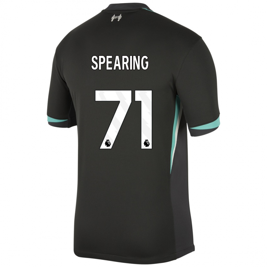 Bambino Maglia Jay Spearing #71 Nero Antracite Bianco Kit Gara Away 2024/25 Maglietta