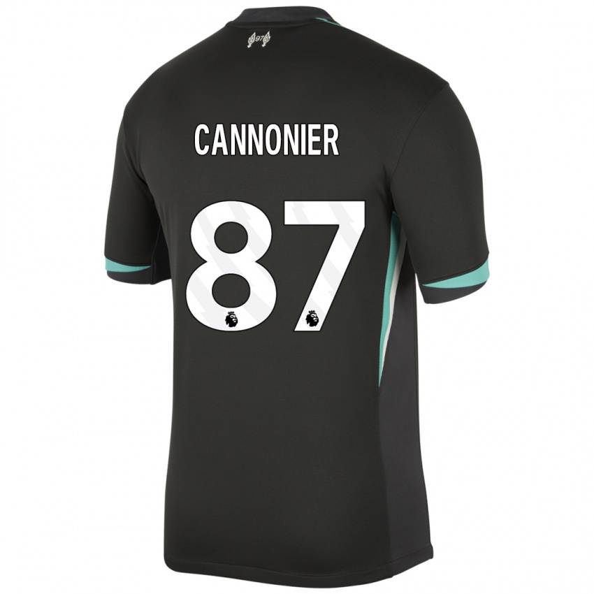 Bambino Maglia Oakley Cannonier #87 Nero Antracite Bianco Kit Gara Away 2024/25 Maglietta