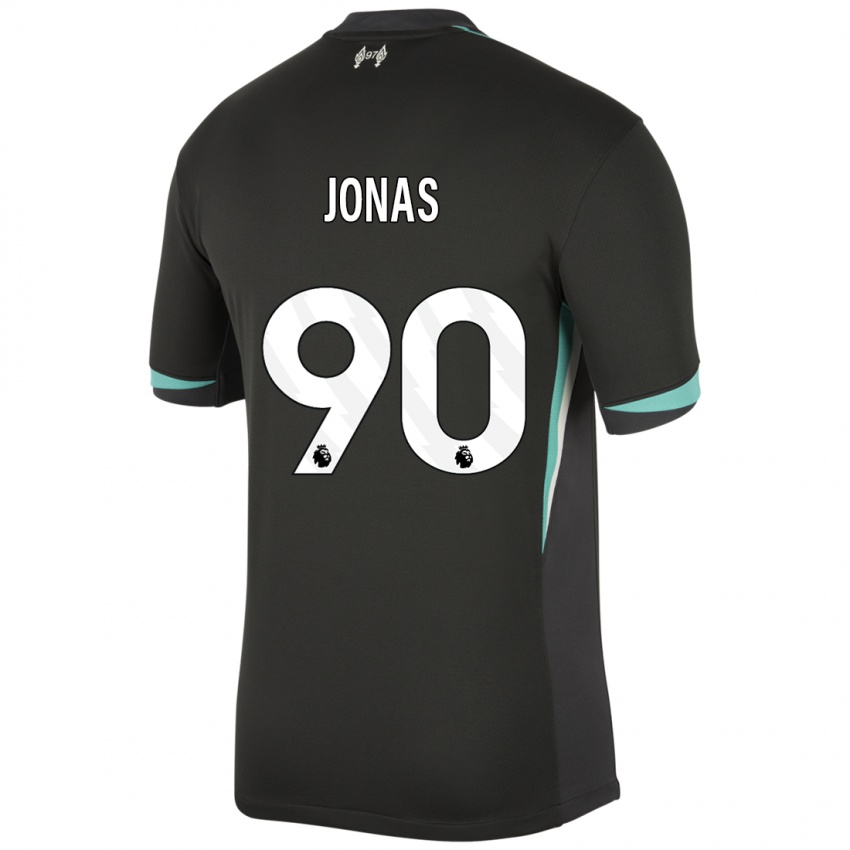 Bambino Maglia Lee Jonas #90 Nero Antracite Bianco Kit Gara Away 2024/25 Maglietta