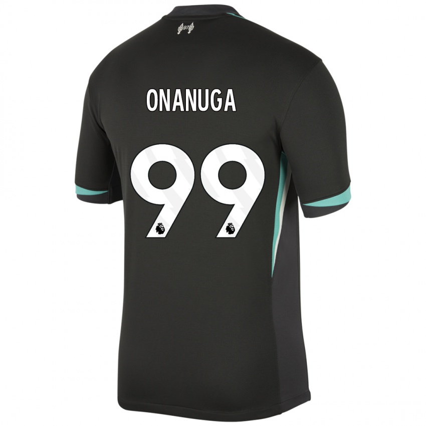 Bambino Maglia Fola Onanuga #99 Nero Antracite Bianco Kit Gara Away 2024/25 Maglietta