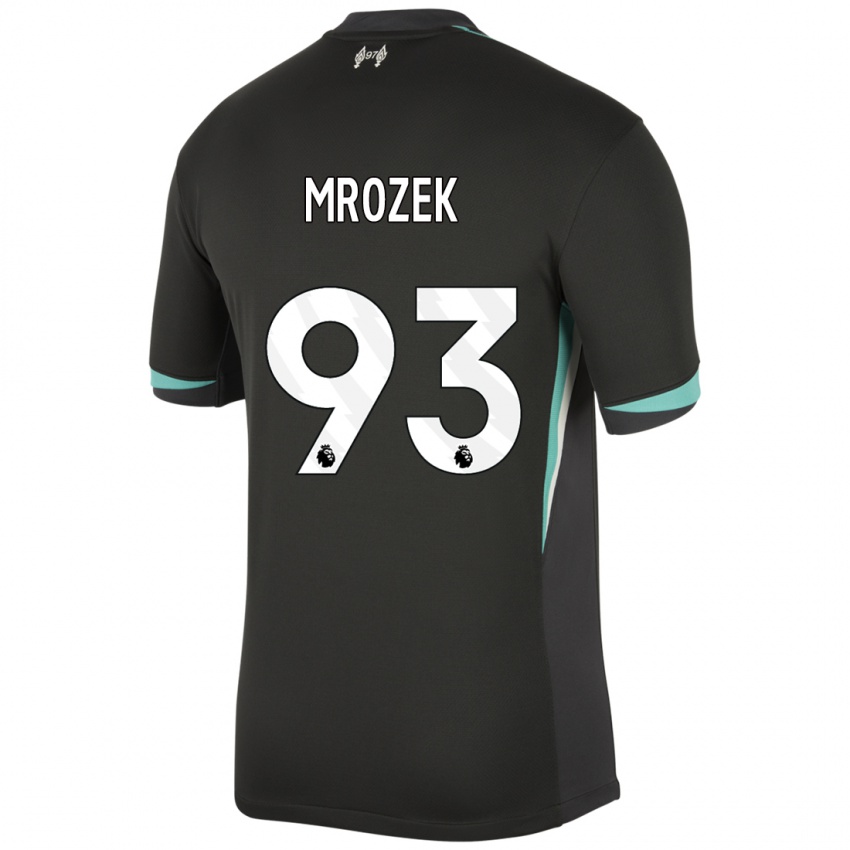 Bambino Maglia Fabian Mrozek #93 Nero Antracite Bianco Kit Gara Away 2024/25 Maglietta