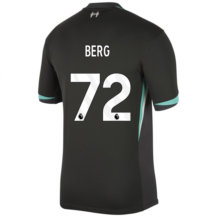 Bambino Maglia Sepp Van Den Berg #72 Nero Antracite Bianco Kit Gara Away 2024/25 Maglietta