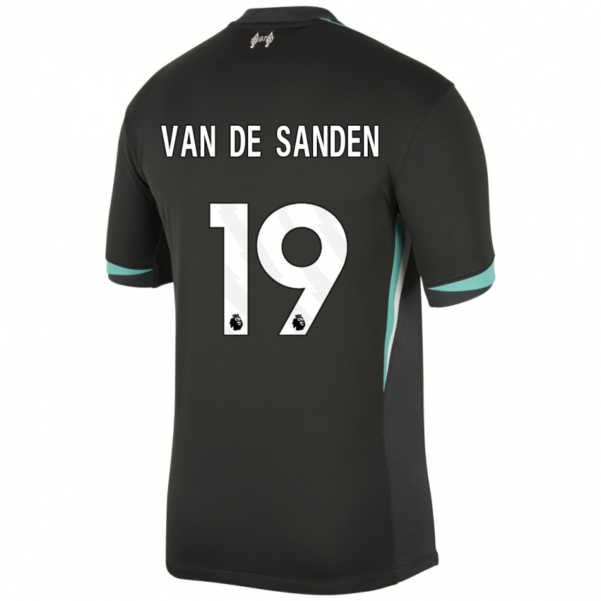 Bambino Maglia Shanice Van De Sanden #19 Nero Antracite Bianco Kit Gara Away 2024/25 Maglietta