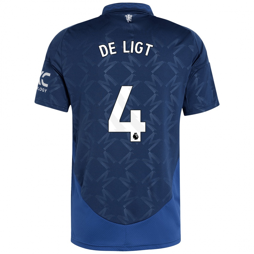 Bambino Maglia Matthijs De Ligt #4 Indaco Kit Gara Away 2024/25 Maglietta