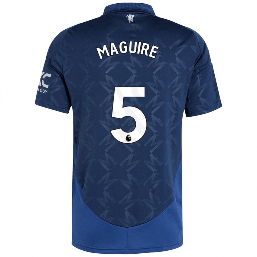 Bambino Maglia Harry Maguire #5 Indaco Kit Gara Away 2024/25 Maglietta