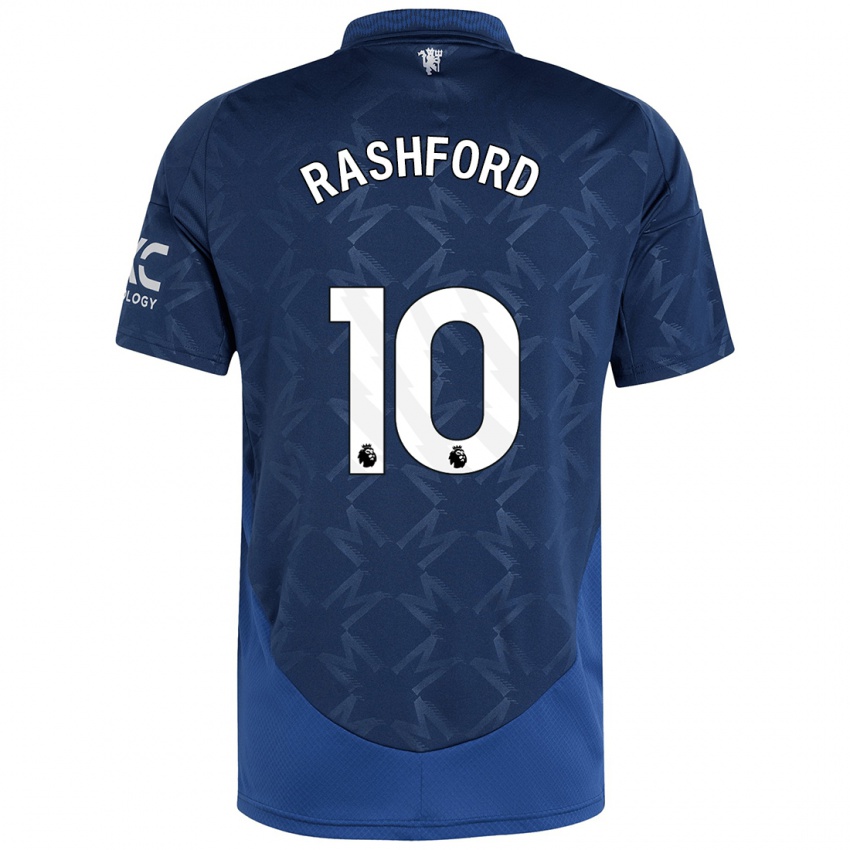 Bambino Maglia Marcus Rashford #10 Indaco Kit Gara Away 2024/25 Maglietta