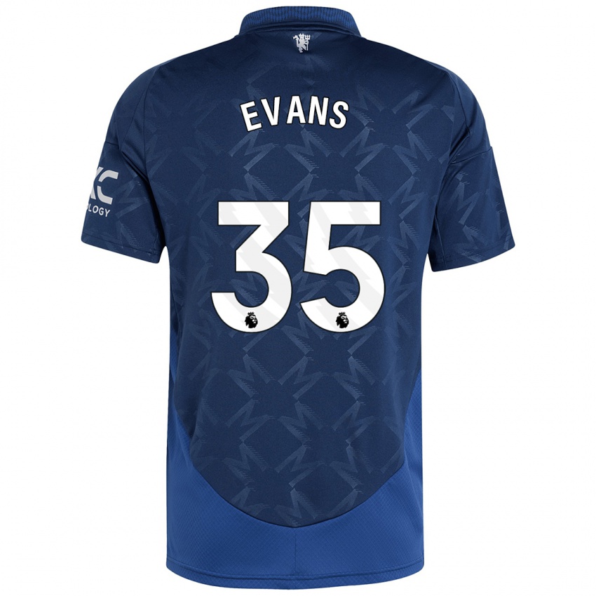 Bambino Maglia Jonny Evans #35 Indaco Kit Gara Away 2024/25 Maglietta