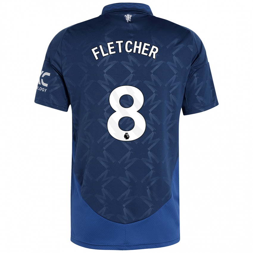 Bambino Maglia Tyler Fletcher #8 Indaco Kit Gara Away 2024/25 Maglietta