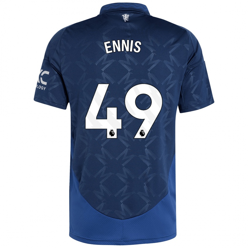 Bambino Maglia Ethan Ennis #49 Indaco Kit Gara Away 2024/25 Maglietta