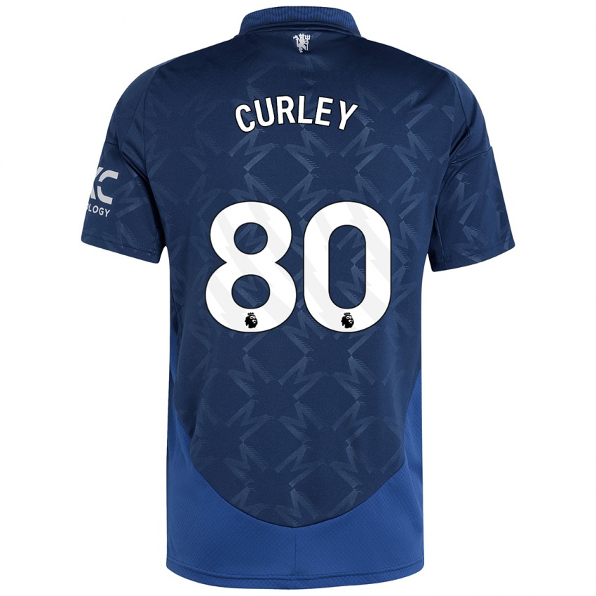 Bambino Maglia Ruben Curley #80 Indaco Kit Gara Away 2024/25 Maglietta