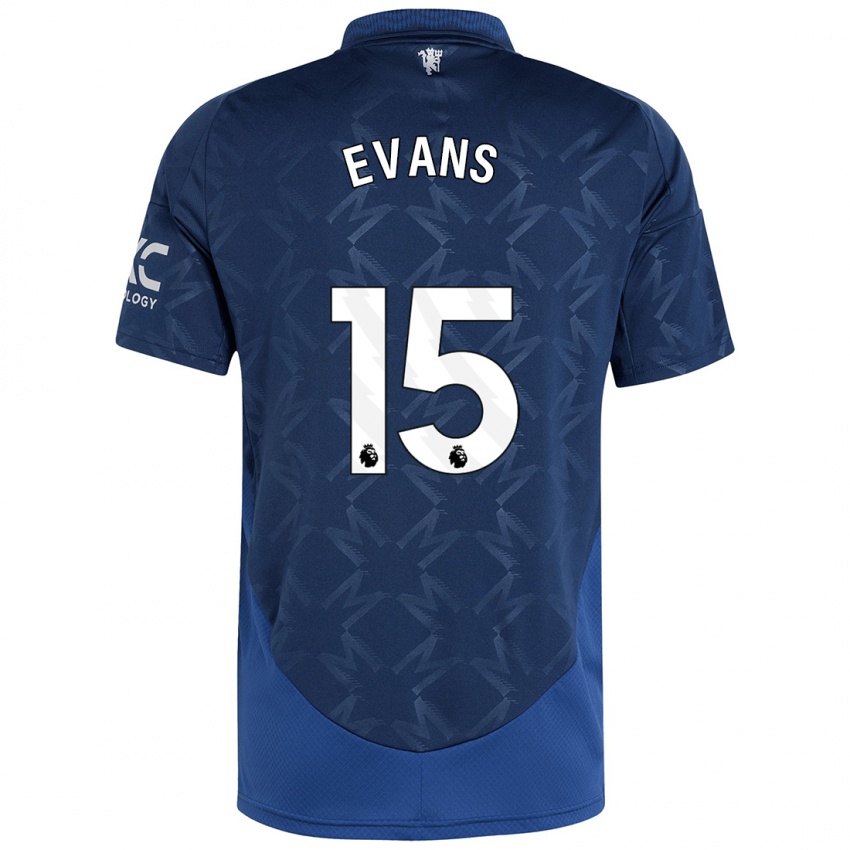 Bambino Maglia Gemma Evans #15 Indaco Kit Gara Away 2024/25 Maglietta