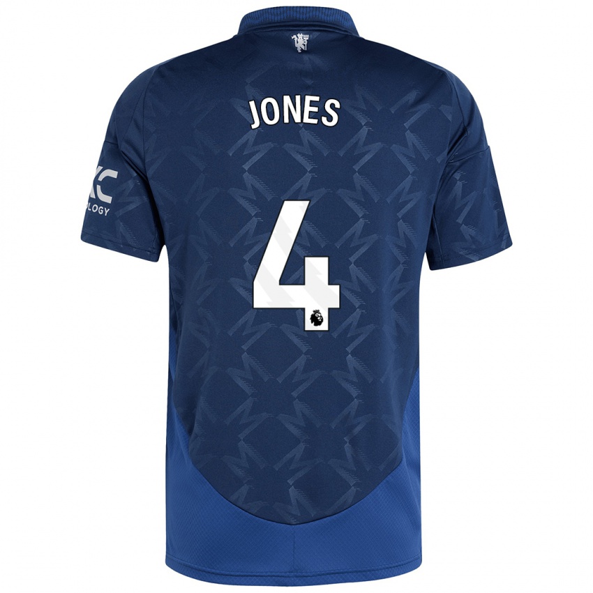 Bambino Maglia Phil Jones #4 Indaco Kit Gara Away 2024/25 Maglietta