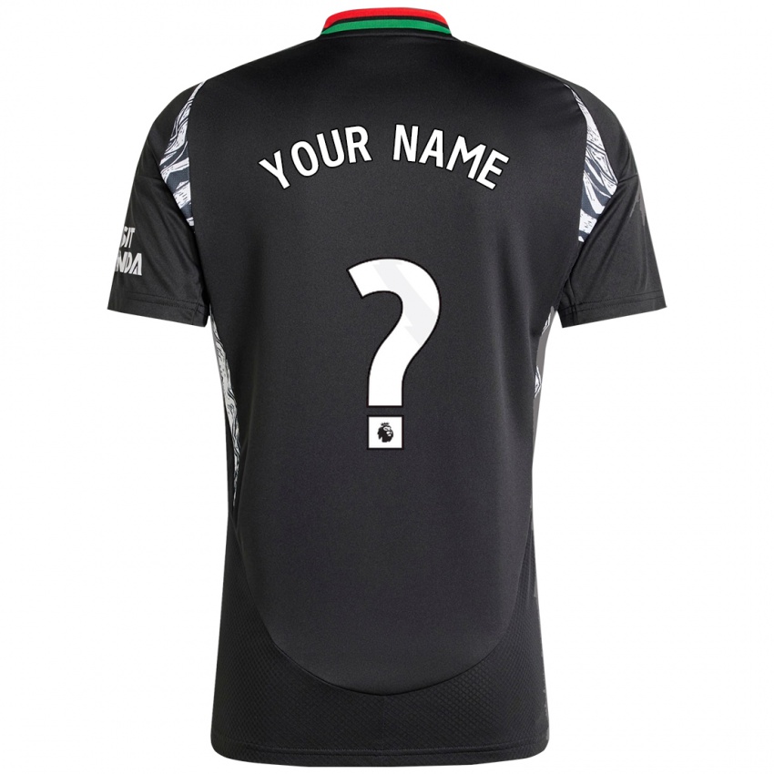 Bambino Maglia Il Tuo Nome #0 Nero Kit Gara Away 2024/25 Maglietta