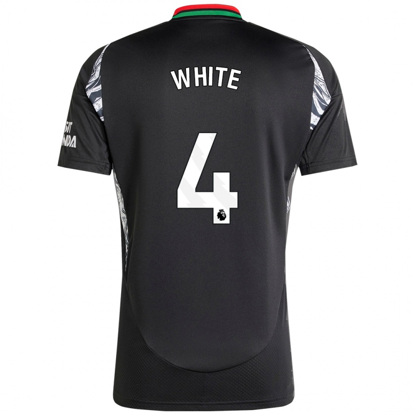 Bambino Maglia Ben White #4 Nero Kit Gara Away 2024/25 Maglietta