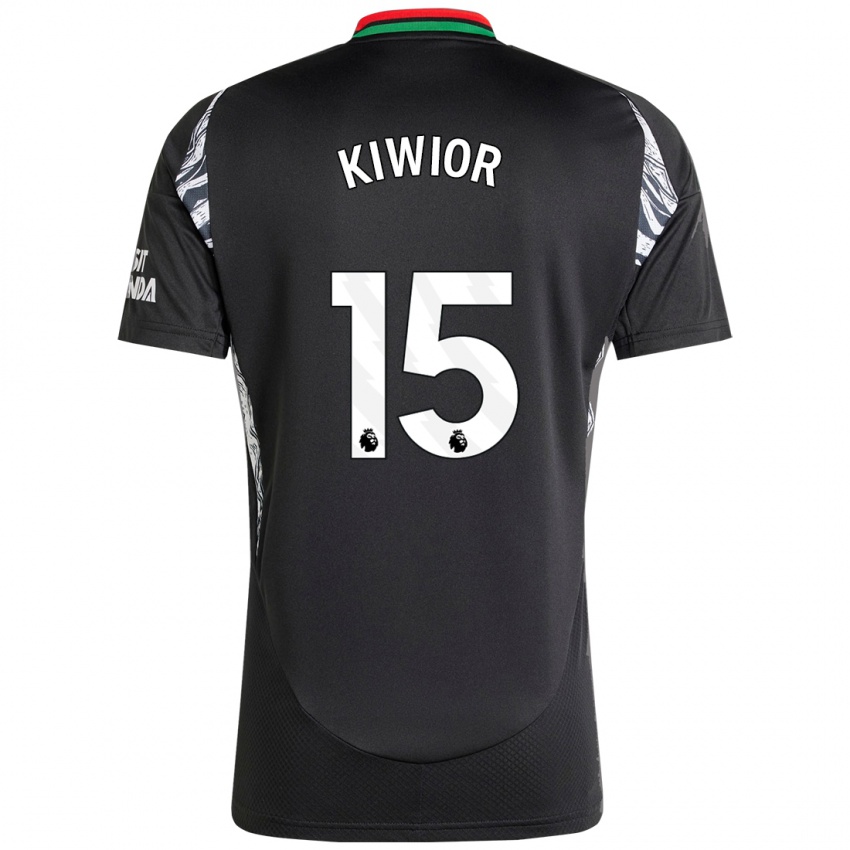 Bambino Maglia Jakub Kiwior #15 Nero Kit Gara Away 2024/25 Maglietta