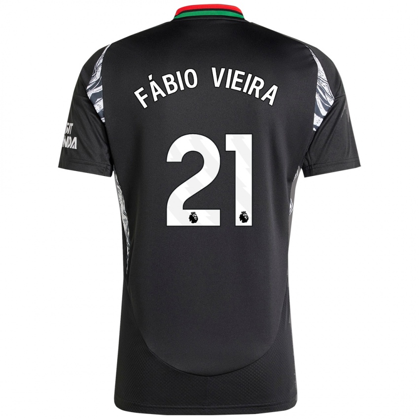 Bambino Maglia Fabio Vieira #21 Nero Kit Gara Away 2024/25 Maglietta