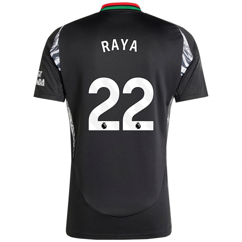 Bambino Maglia David Raya #22 Nero Kit Gara Away 2024/25 Maglietta