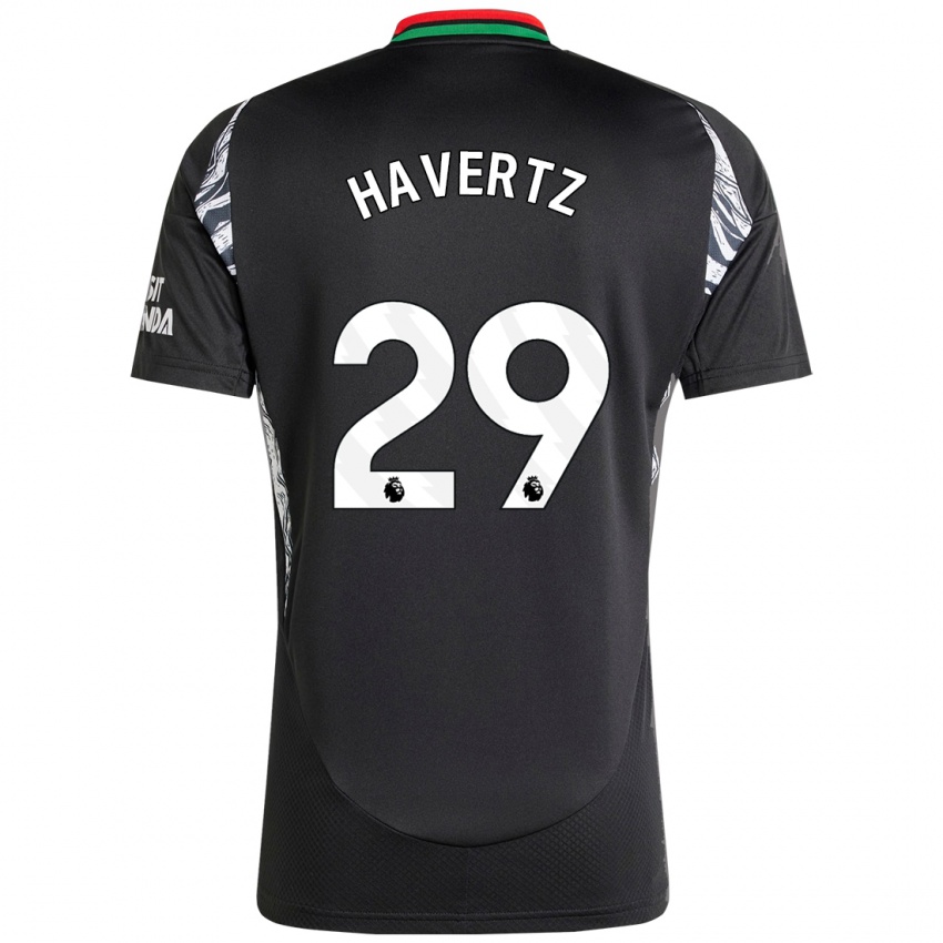 Bambino Maglia Kai Havertz #29 Nero Kit Gara Away 2024/25 Maglietta