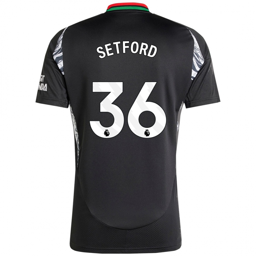 Bambino Maglia Tommy Setford #36 Nero Kit Gara Away 2024/25 Maglietta