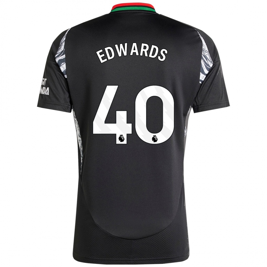 Bambino Maglia Khayon Edwards #40 Nero Kit Gara Away 2024/25 Maglietta