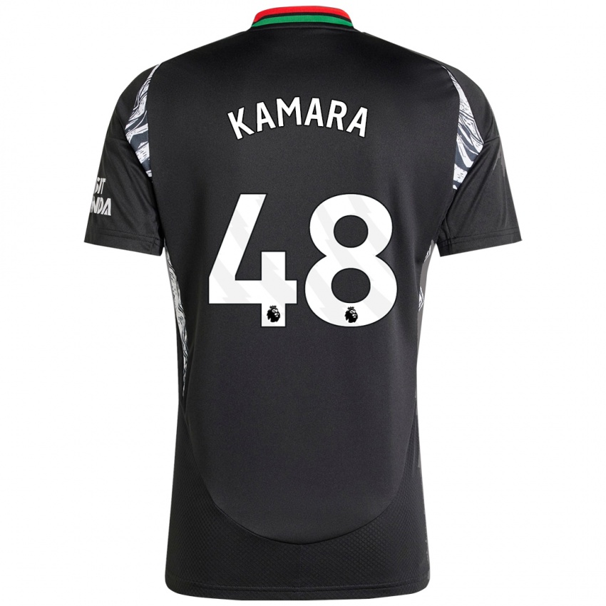 Bambino Maglia Osman Kamara #48 Nero Kit Gara Away 2024/25 Maglietta