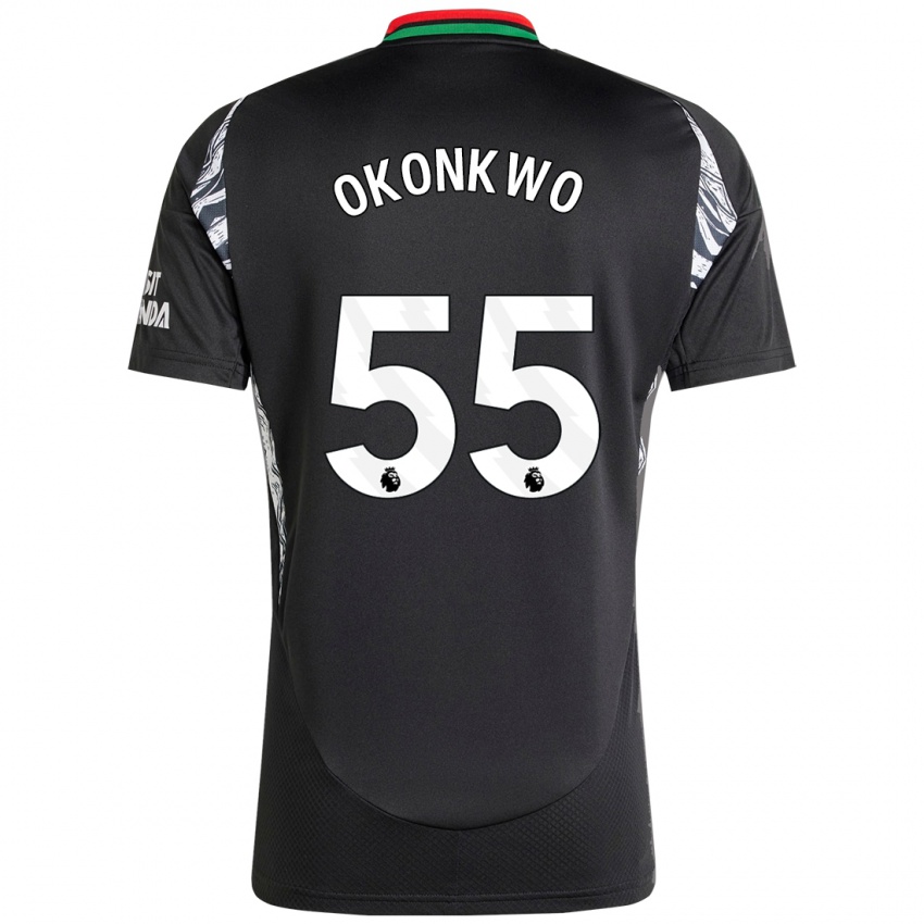 Bambino Maglia Brian Okonkwo #55 Nero Kit Gara Away 2024/25 Maglietta