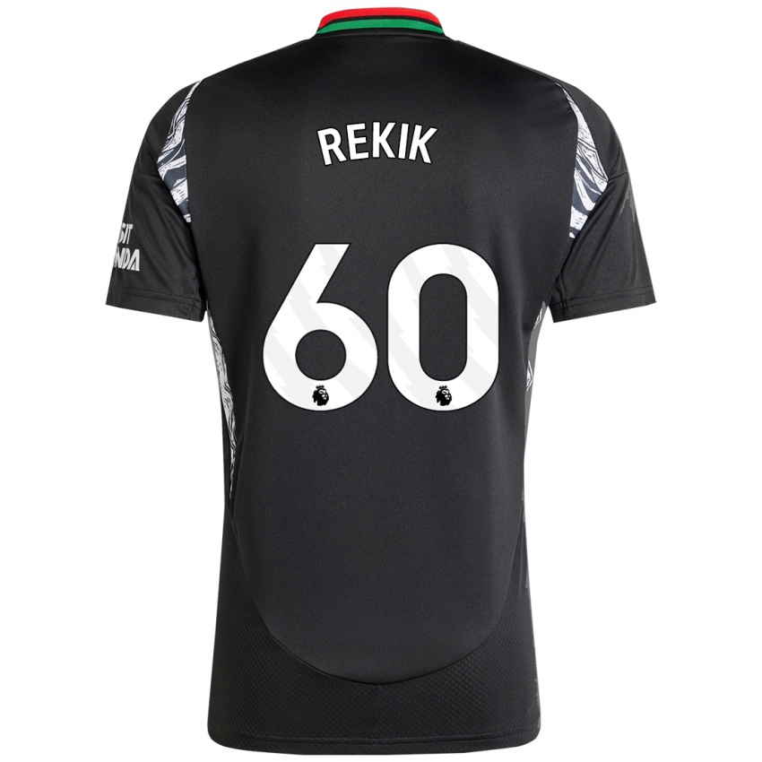 Bambino Maglia Omar Rekik #60 Nero Kit Gara Away 2024/25 Maglietta