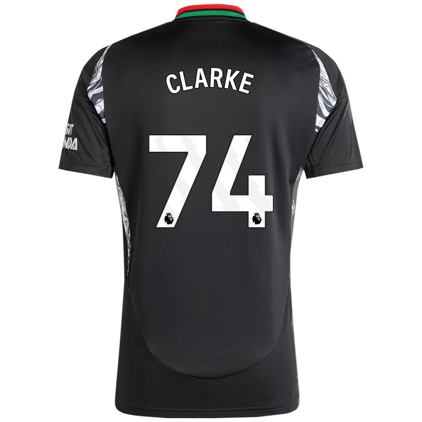 Bambino Maglia Brayden Clarke #74 Nero Kit Gara Away 2024/25 Maglietta