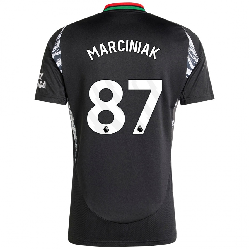 Bambino Maglia Alex Marciniak #87 Nero Kit Gara Away 2024/25 Maglietta