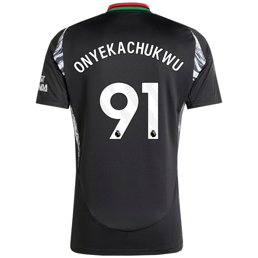 Bambino Maglia Samuel Onyekachukwu #91 Nero Kit Gara Away 2024/25 Maglietta