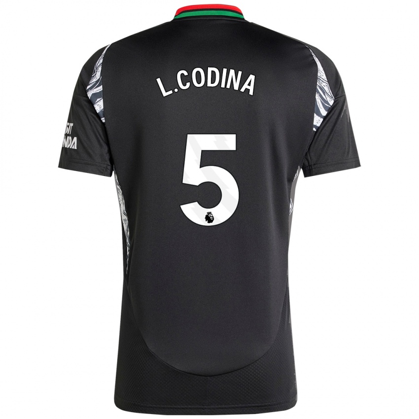 Bambino Maglia Laia Codina #5 Nero Kit Gara Away 2024/25 Maglietta