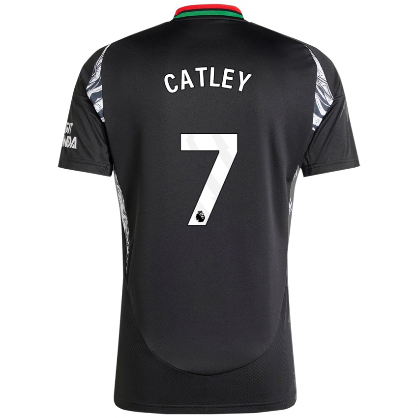 Bambino Maglia Stephanie Catley #7 Nero Kit Gara Away 2024/25 Maglietta