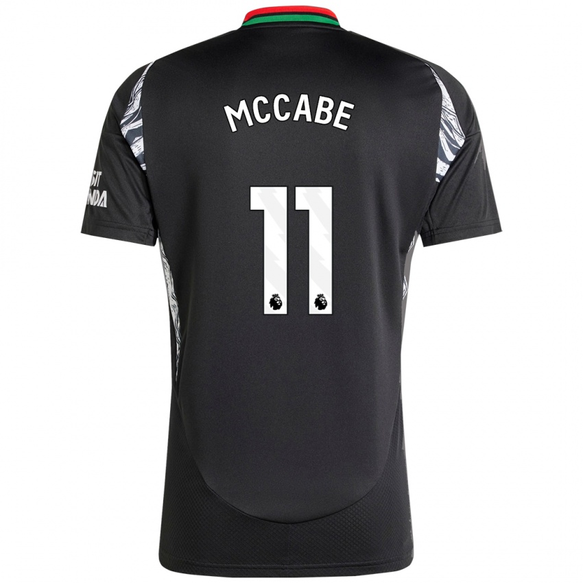 Bambino Maglia Katie Mccabe #11 Nero Kit Gara Away 2024/25 Maglietta