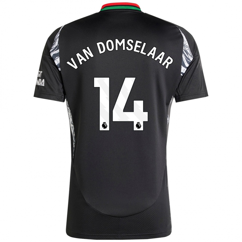 Bambino Maglia Daphne Van Domselaar #14 Nero Kit Gara Away 2024/25 Maglietta