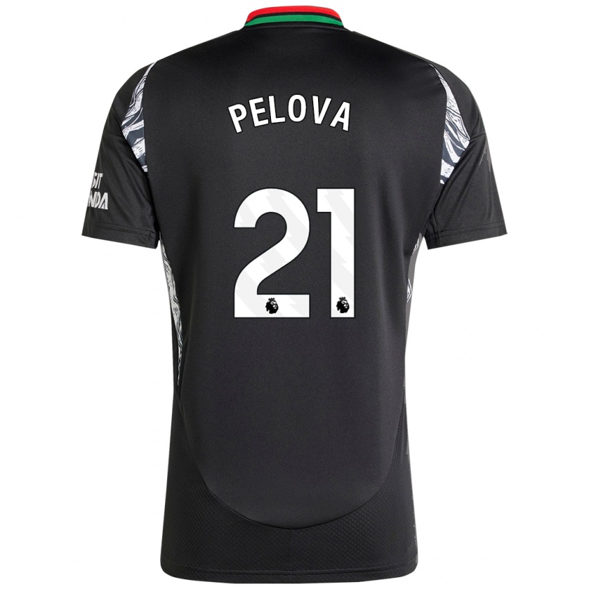 Bambino Maglia Victoria Pelova #21 Nero Kit Gara Away 2024/25 Maglietta