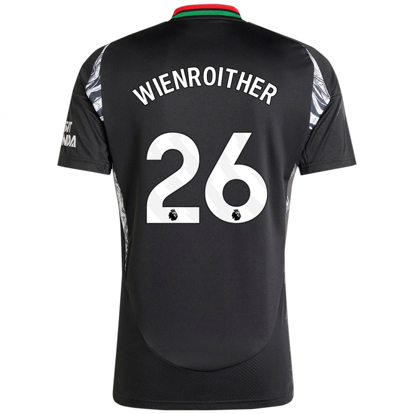 Bambino Maglia Laura Wienroither #26 Nero Kit Gara Away 2024/25 Maglietta