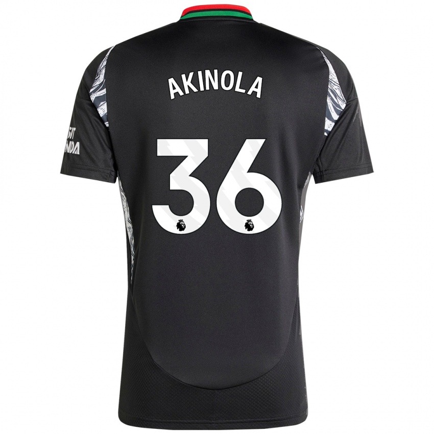 Bambino Maglia Tim Akinola #36 Nero Kit Gara Away 2024/25 Maglietta