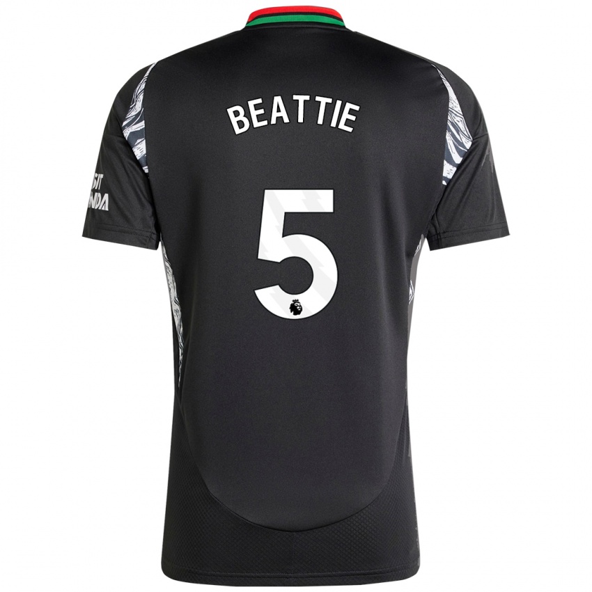 Bambino Maglia Jen Beattie #5 Nero Kit Gara Away 2024/25 Maglietta