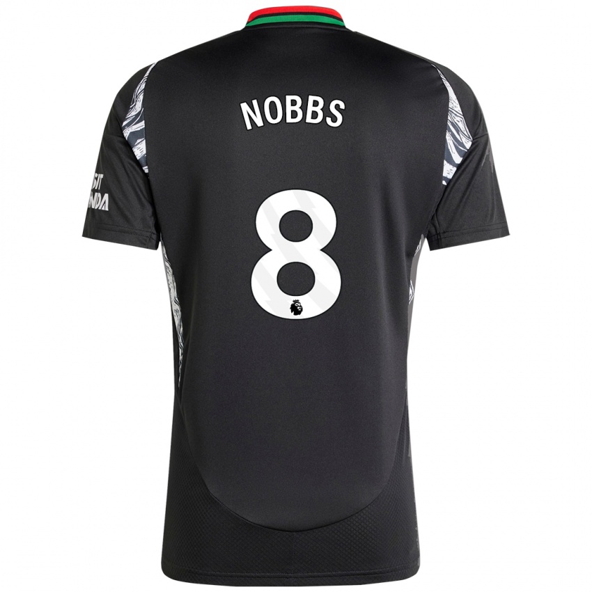 Bambino Maglia Nobbs #8 Nero Kit Gara Away 2024/25 Maglietta