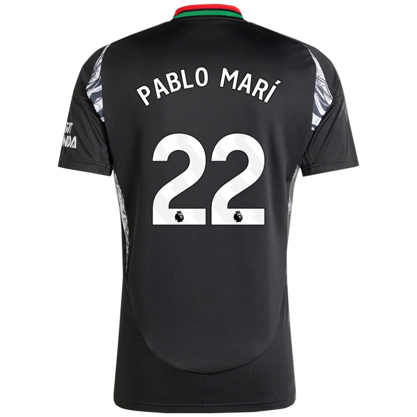 Bambino Maglia Pablo Mari #22 Nero Kit Gara Away 2024/25 Maglietta