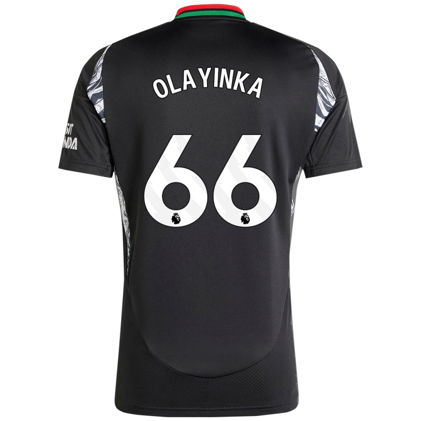 Bambino Maglia James Olayinka #66 Nero Kit Gara Away 2024/25 Maglietta